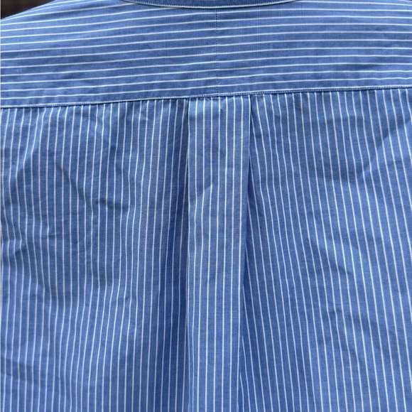 Ralph Lauren Men Yarmouth Blue White Striped Button Down Shirt Size 16 1/2 34/35 - Picture 9 of 12